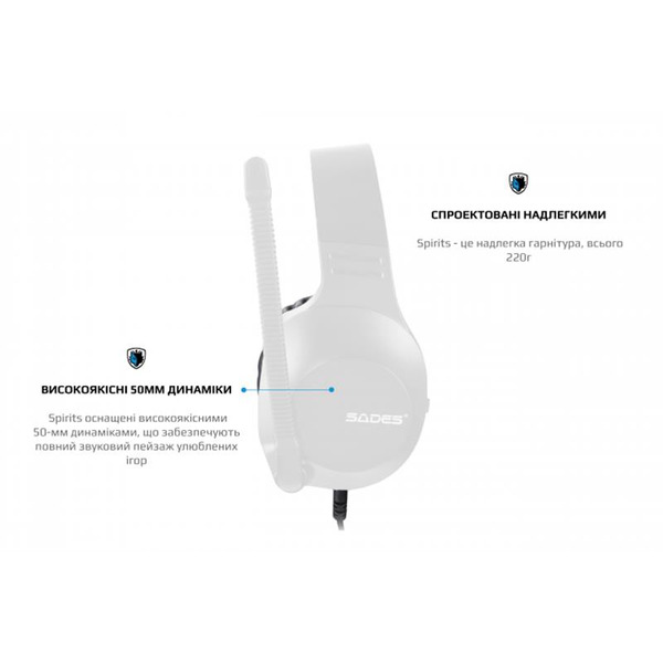 Наушники Sades SA-721 Spirits White (sa721wtj)
