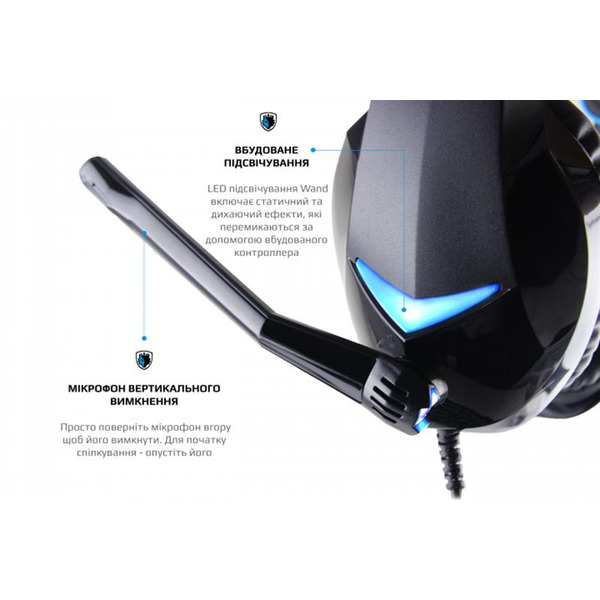Навушники Sades SA-914 Wand Black/Blue LED (sa914bku)