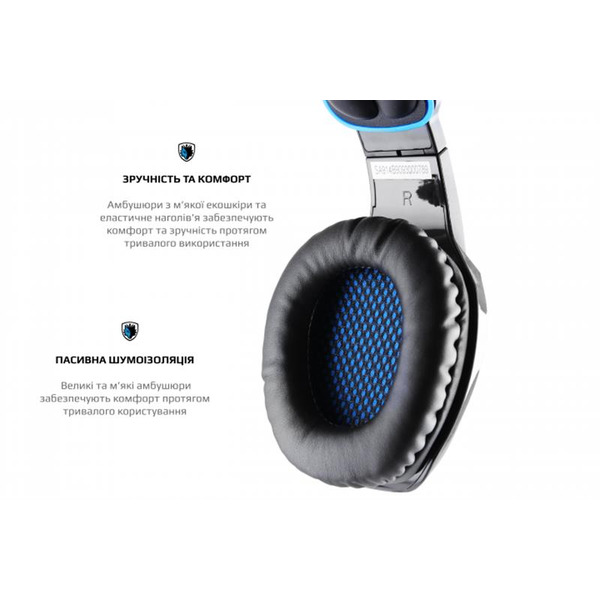 Навушники Sades SA-914 Wand Black/Blue LED (sa914bku)