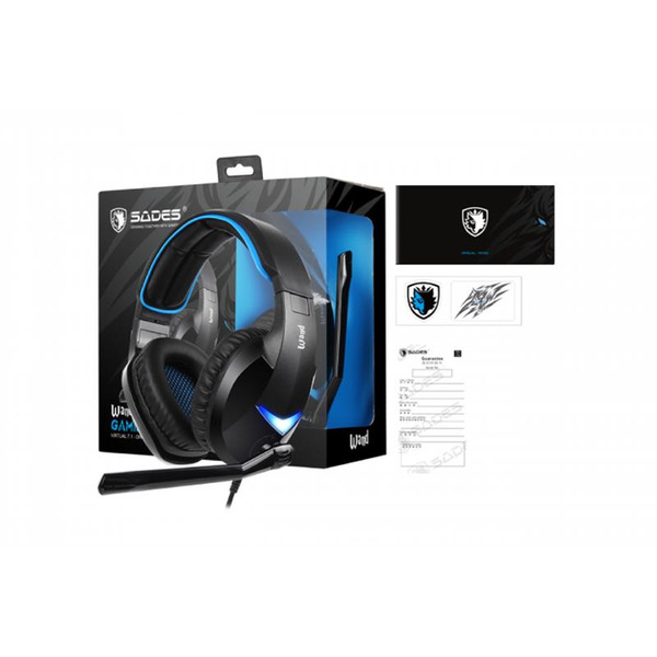 Навушники Sades SA-914 Wand Black/Blue LED (sa914bku)