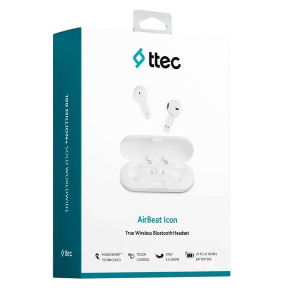 Bluetooth-гарнитура Ttec AirBeat Icon White (2KM143IB)