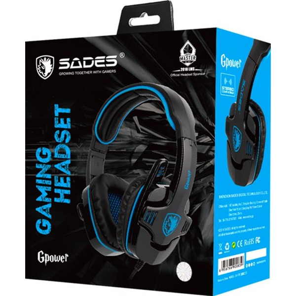 Навушники Sades SA-708GT Black/Blue (sa708blj)