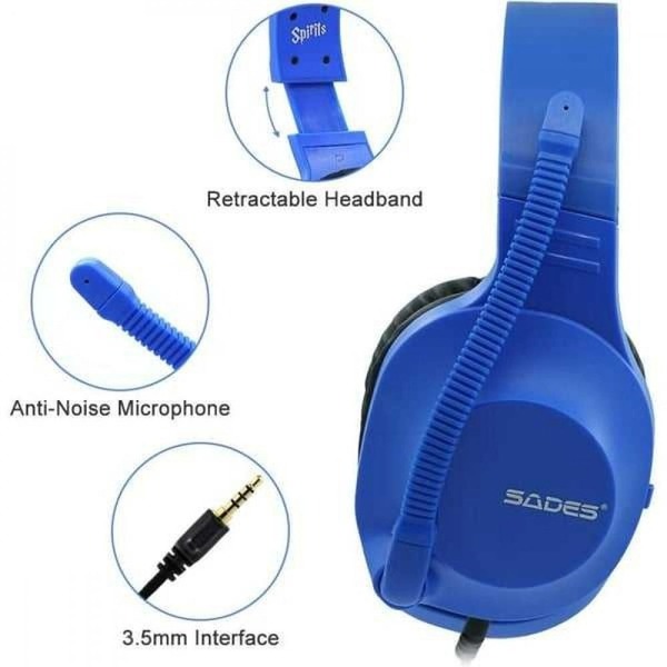 Навушники Sades SA-721 Spirits Blue (sa721blj)