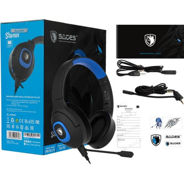 Навушники Sades SA-724 Shaman Blue (sa724blj)