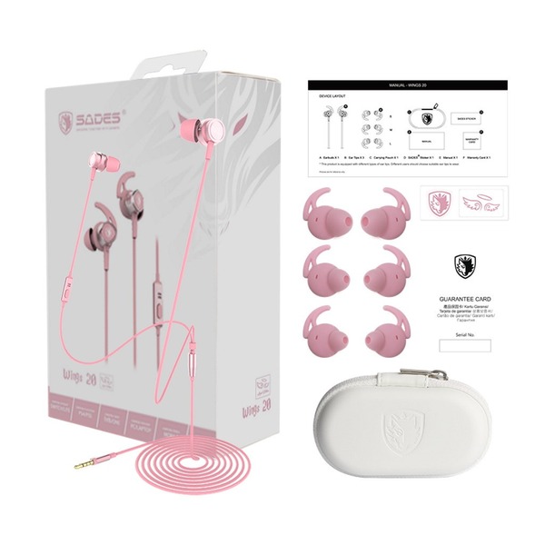 Наушники Sades SA-606 Wings 20 Pink (sa606pkj)