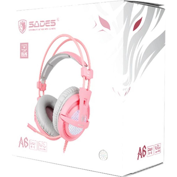 Наушники Sades A6 Pink (saa6pku)