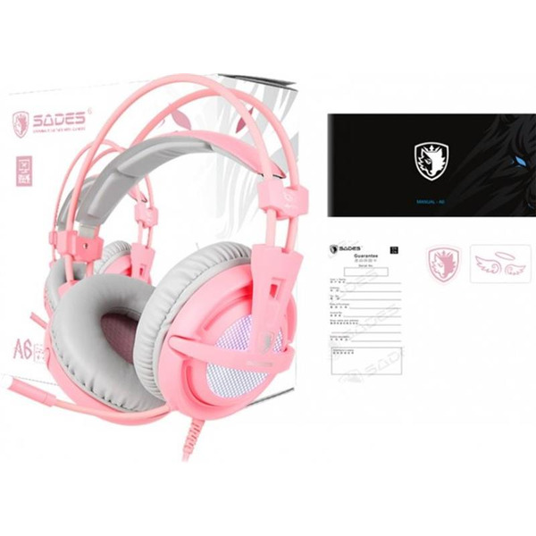 Наушники Sades A6 Pink (saa6pku)