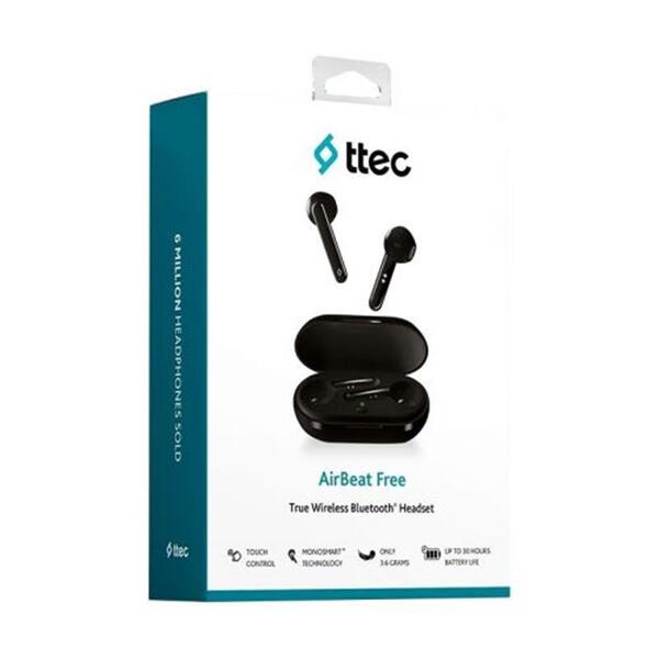 Наушники Ttec AirBeat Free True Wireless Headsets Black (2KM133S)