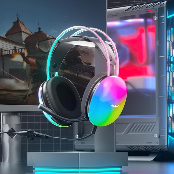 Навушники Aula S505 RGB Transparent Gaming Headset Black (6948391235479)