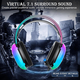 Гарнитура Aula S505 RGB Transparent Gaming Headset Black (6948391235479)