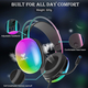 Гарнитура Aula S505 RGB Transparent Gaming Headset Black (6948391235479)