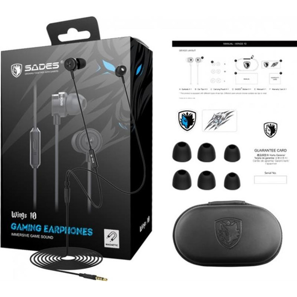 Навушники Sades SA-610 Wings 10 Black/Blue (sa610blj)