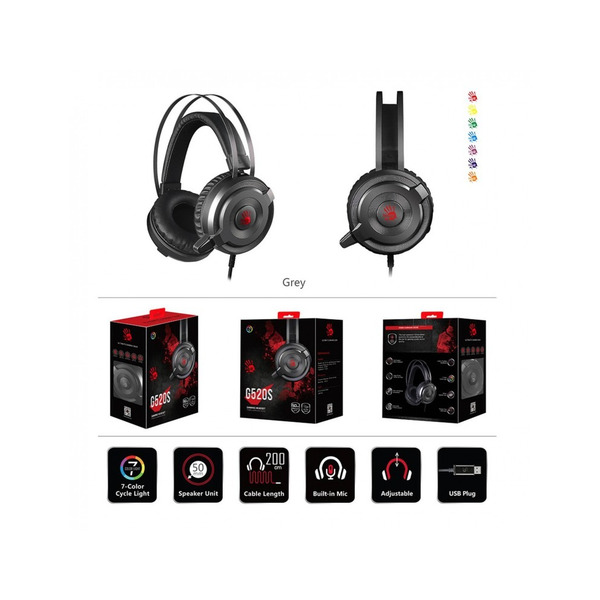 Навушники A4Tech Bloody G520S Grey