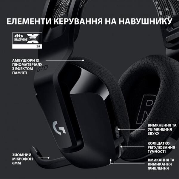 Гарнитура Logitech G733 Black (981-000864)