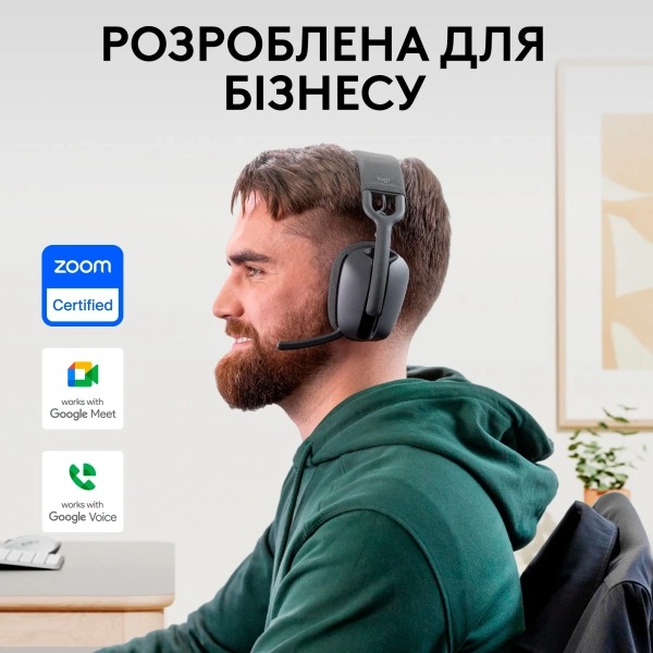 Наушники Logitech Zone Vibe Wireless UC Graphite (981-001199)