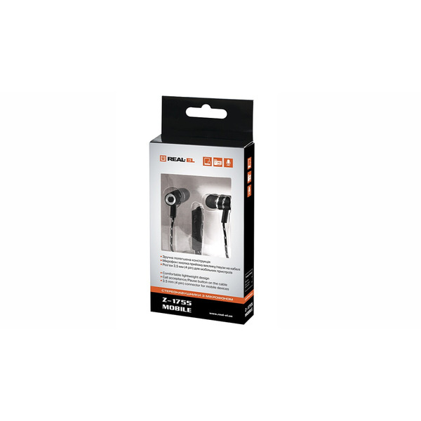 Навушники REAL-EL Z-1755 Black/White