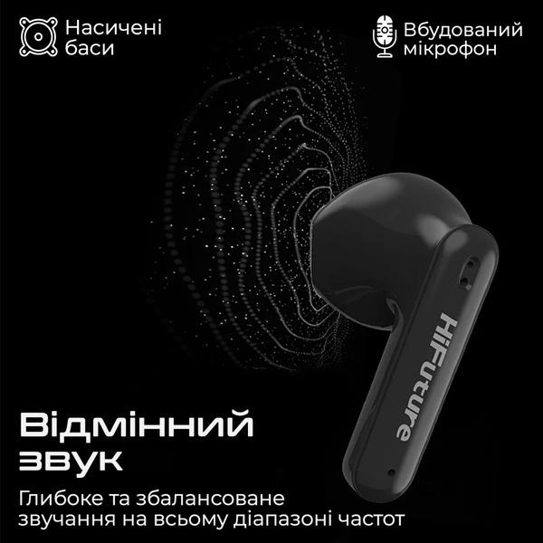 Навушники HiFuture ColorBuds2 Black (colorbuds2.black)
