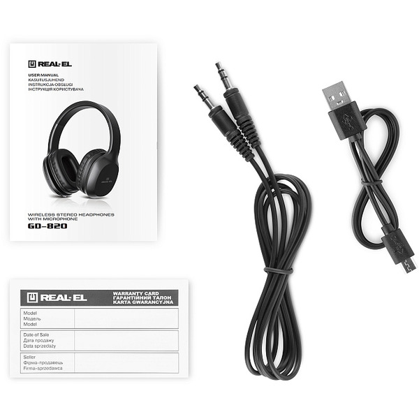 Bluetooth-гарнитура REAL-EL GD-820 Black