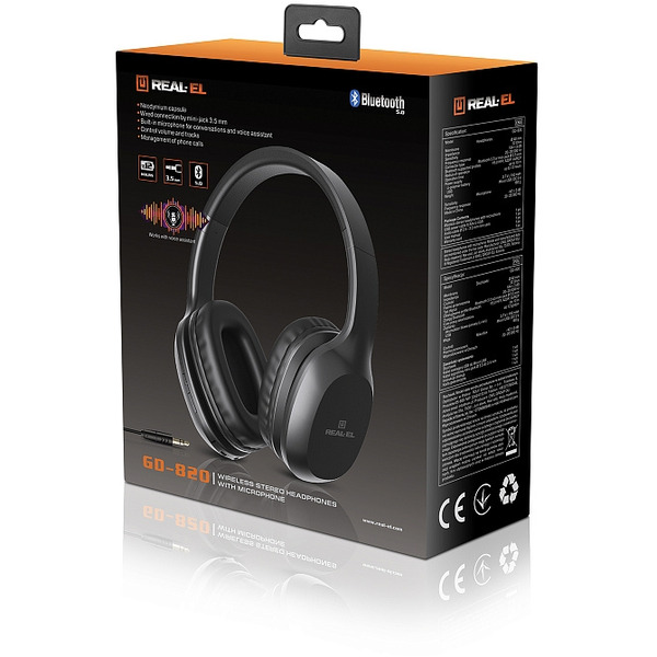 Bluetooth-гарнитура REAL-EL GD-820 Black