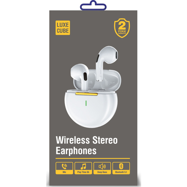 Наушники Luxe Cube PRO 6 White (4826668690034)