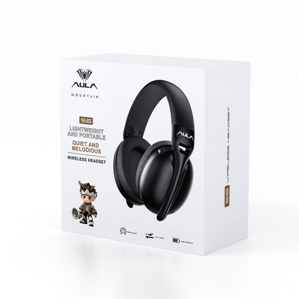 Наушники Aula S6 Wireless Headset Black (6948391235554)