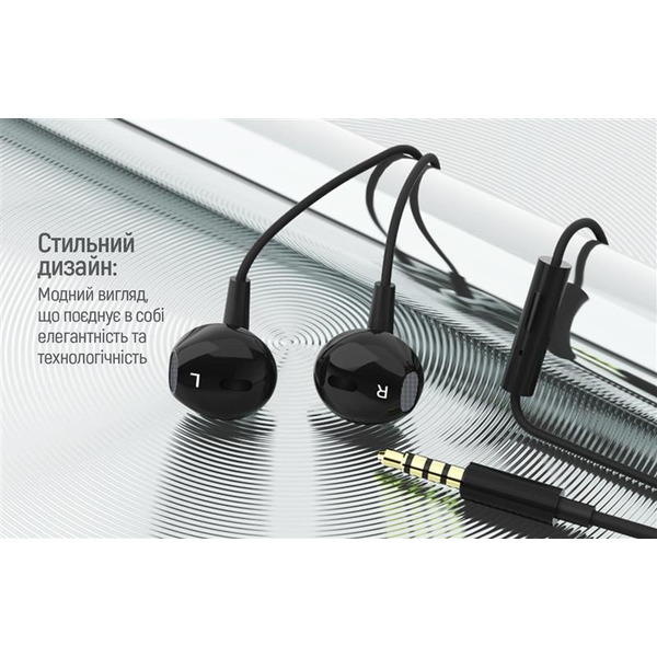 Навушники СolorWay Slim 3.5 mm Wired Earphone Blast 1 Black (CW-WD01BK)
