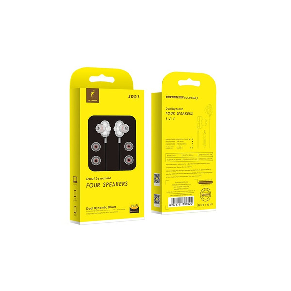 Навушники SkyDolphin SR21 Four Speakers with mic White (HF-000482)