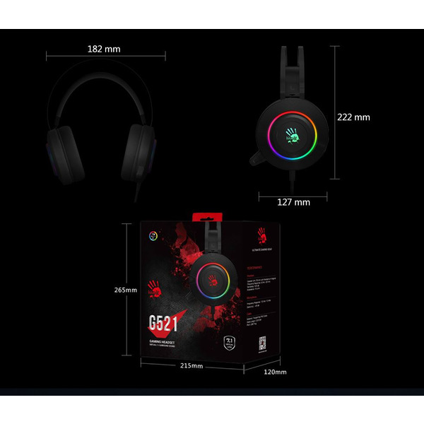 Навушники A4Tech Bloody G521 Black