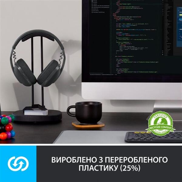 Bluetooth-гарнитура Logitech Zone Vibe 100 Wireless Graphite (981-001213)
