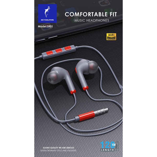 Гарнитура SkyDolphin SR01 with mic Red (HF-000475)