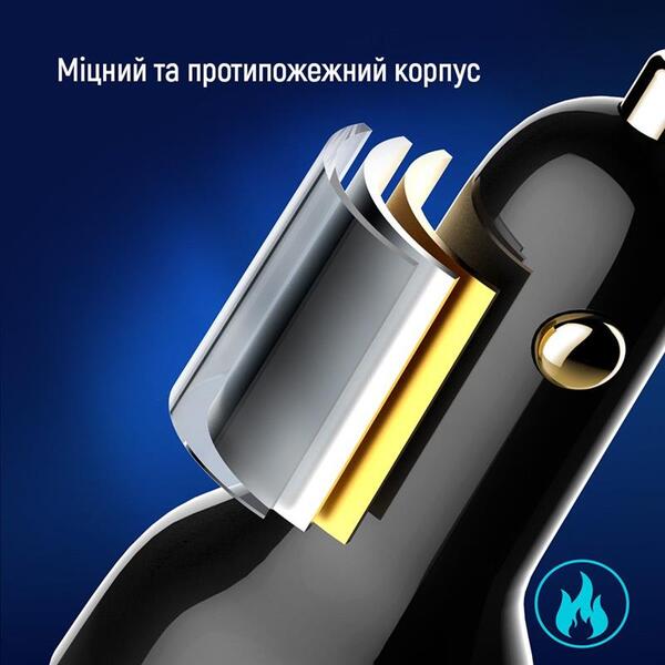 Автомобильное зарядное устройство ColorWay Power Delivery Port PPS USB (USB-A+USB-C, 100W) PD, QC Black (CW-CHA044PD-BK)