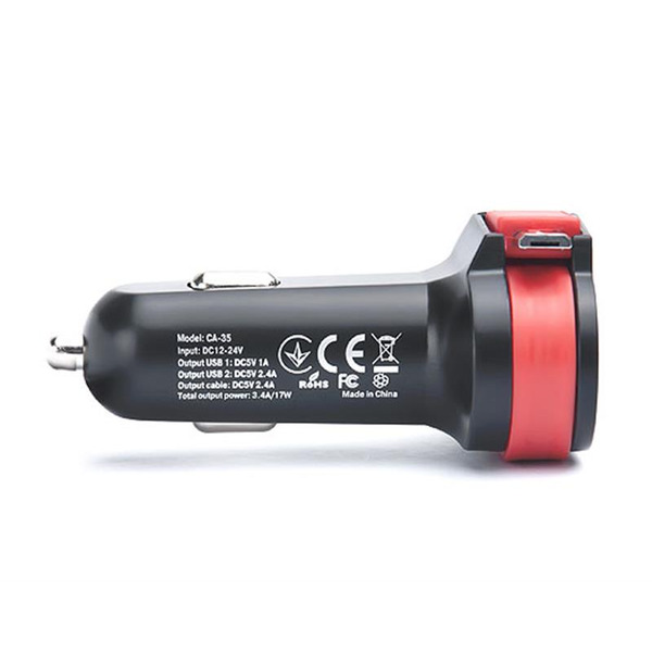 Автомобільний зарядний пристрій REAL-EL CA-35 Black (EL123160012)