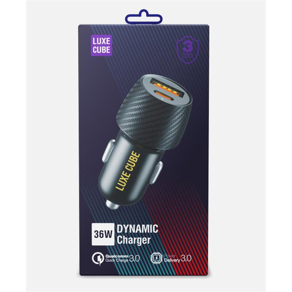 Автомобильное зарядное устройство для Luxe Cube 36W (2USBх3A) Black (4446689880957)