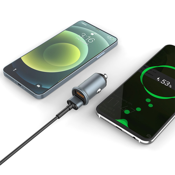 Автомобильное зарядное устройство для ColorWay (2USBx2.4A, 36W) Quick Charge 3.0 Gray (CW-CHA036Q-GR)