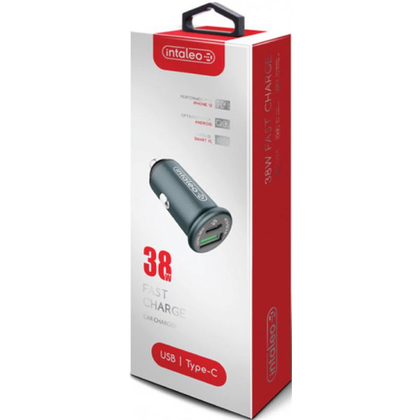 Автомобильное зарядное устройство для Intaleo CCGQPD238 (2USB, 3A) Grey (1283126509971)
