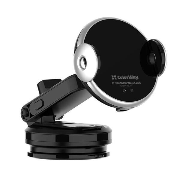 Беспроводное зарядное устройство для ColorWay AutoSense Car Wireless Charger 15W Black (CW-CHAW039Q-BK)