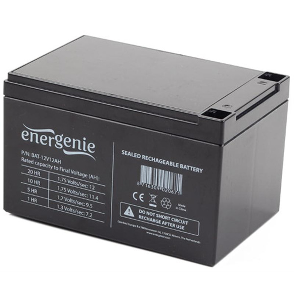 Аккумуляторная батарея EnerGenie 12V 12AH (BAT-12V12AH) AGM