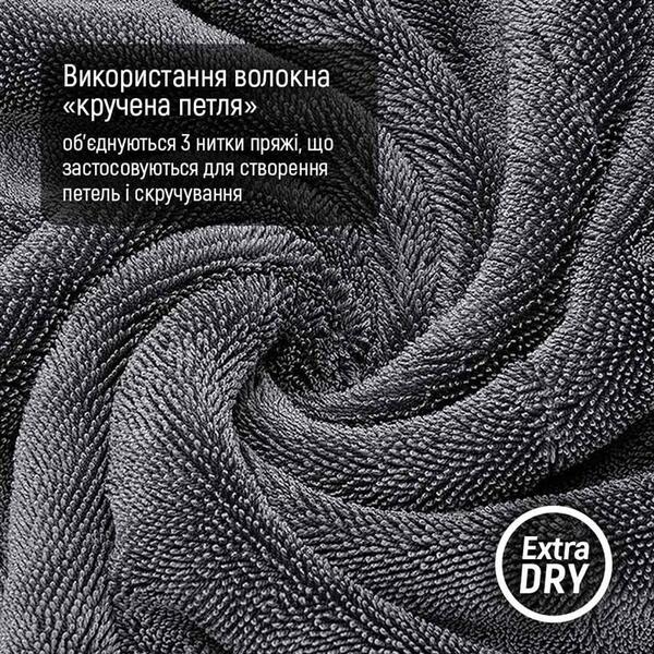 Микрофибра (автополотенце) ColorWay автомобильная универсальная Extra Dry 1200gsm 40х40см серая (CW-4412)
