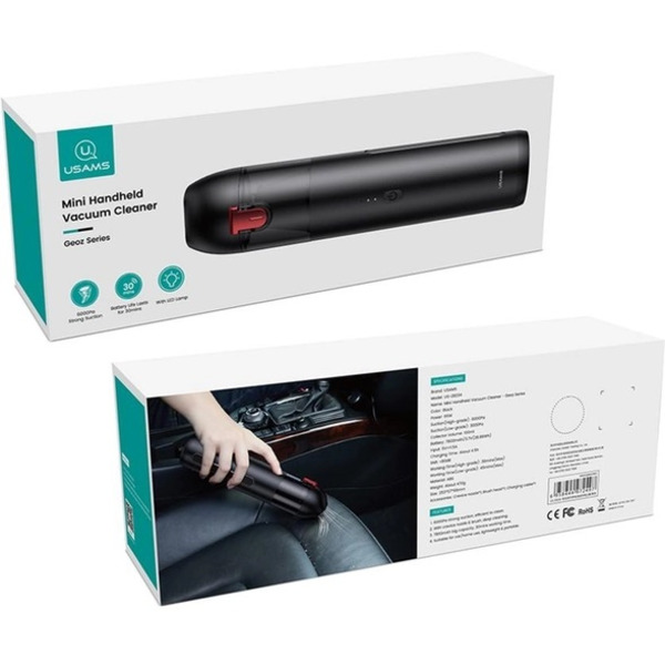 Аккумуляторный пылесос Usams US-ZB234 Mini Handheld Vacuum Cleaner Black
