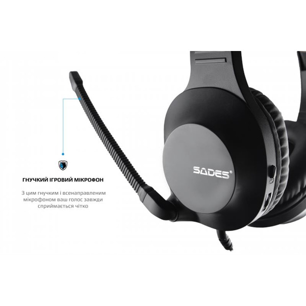 Навушники Sades SA-721 Spirits Black (sa721bkj)
