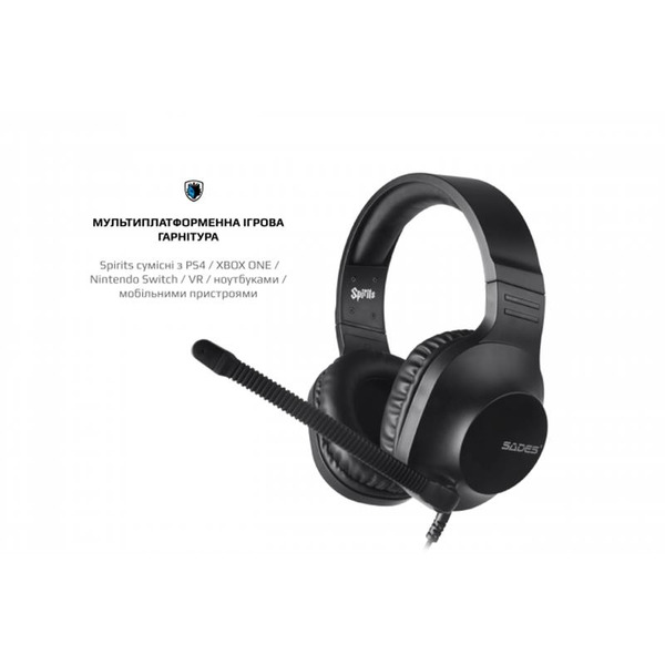 Навушники Sades SA-721 Spirits Black (sa721bkj)