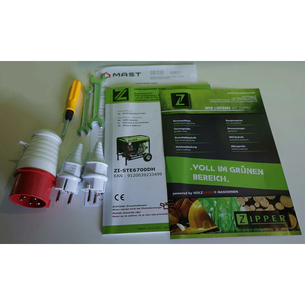 Дизельный генератор Zipper ZI-STE7500DSH + металлическая канистра 20 л