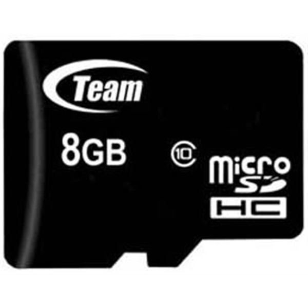 Карта памяти MicroSDHC   8GB Class 10 Team + SD-adapter (TUSDH8GCL1003)