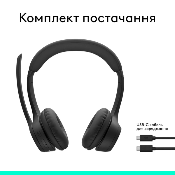 Наушники Logitech Zone 300 Wireless Black (981-001407)