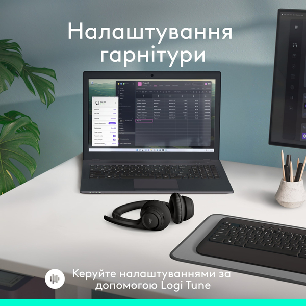 Наушники Logitech Zone 300 Wireless Black (981-001407)