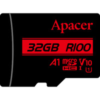 Карта памяти MicroSDHC 32GB UHS-I Class 10 Apacer + SD адаптер (AP32GMCSH10UB-R)