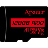 Карта памяти MicroSDHC 128GB UHS-I Class 10 Apacer + SD адаптер (AP128GMCSX10UB-R)