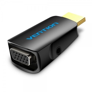 Адаптер Vention HDMI - VGA+3.5 мм (M/F), Black (AIDB0)