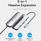 Док-станція USB3.1 Type-C --> HDMI 4K60Hz/USB 3.0x3/PD 100W 5-in-1 Vention