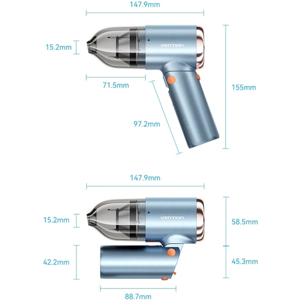 Автомобільний пилосос Vention Cordless Blue (KRAL0)